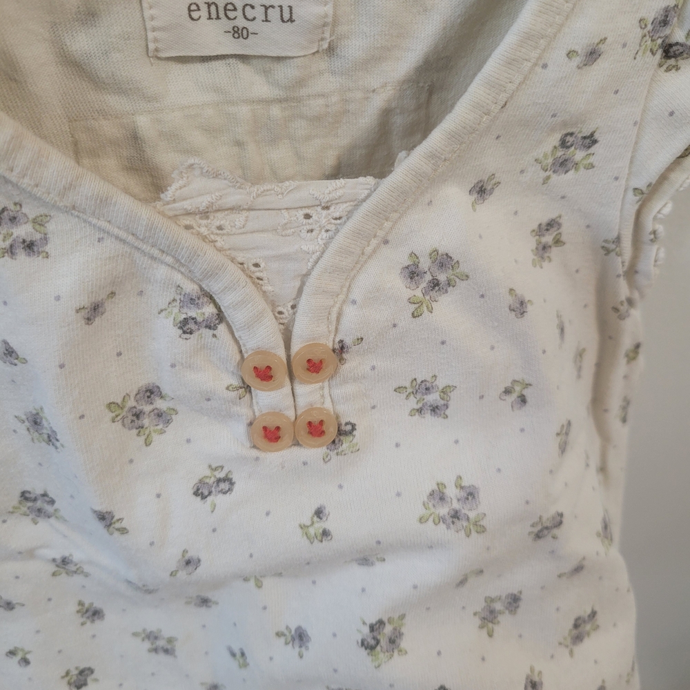 enecru Kids Floral Blouse - Cream